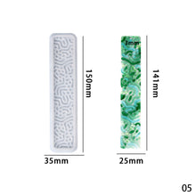 Load image into Gallery viewer, Silicone Bookmark Mold DIY Crystal Epoxy Resin Mold Leaves Cat's Claw Love Flower Rectangular Full Page Bookmark Silicone Mould
