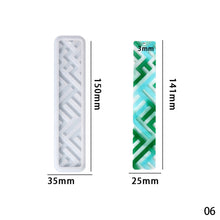 Load image into Gallery viewer, Silicone Bookmark Mold DIY Crystal Epoxy Resin Mold Leaves Cat's Claw Love Flower Rectangular Full Page Bookmark Silicone Mould
