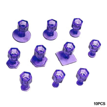Load image into Gallery viewer, 10Pcs Car Repair Pit Puller Pulling Tabs Transparent Gasket Dent Repair Hail Dent Removal Tools Paintless Kit
