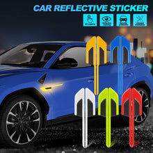Load image into Gallery viewer, 2Pcs Reflective Car Tape Bumper Reflective Stickers Strip Warning Safety Mark Carbon Fiber Auto Styling Accessories
