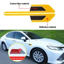 Load image into Gallery viewer, 2Pcs Reflective Car Tape Bumper Reflective Stickers Strip Warning Safety Mark Carbon Fiber Auto Styling Accessories
