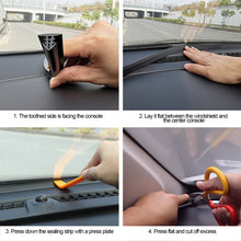 Load image into Gallery viewer, 1.7m Car Wiper Front Windshield Panel Moulding Seal Strip Rubber Dustproof Soundproof Sealing Strip Car Dashboard Windshield

