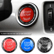 Load image into Gallery viewer, 2Pcs Car Engine Start Stop Button Replace Cover Trim Styling Accessories Trim Sticker for BMW E90 E92 E93 320i Z4 E89 2009-2012
