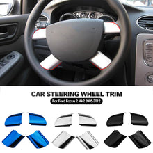 Load image into Gallery viewer, 4Pcs/set Car Steering Wheel Panel Sequins Cover Trim Stainless Steel Accessories for Ford Focus 2 Mk2 2005-2012
