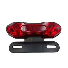 Load image into Gallery viewer, 1Pc 12V Motorcycle Electric Bicycle Ebike Taillight Signal Rear Rack Lamp Tail Light Night Traffic Warning Light
