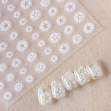 Load image into Gallery viewer, Nail Enhancement Adhesive Sticker Half-transparent Hollow Butterfly Love Nail Stickers Manicure Accessories

