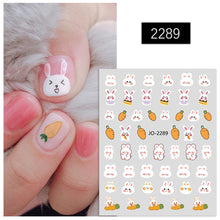 Load image into Gallery viewer, Cute Cartoon Rabbit Nail Stickers Small Pattern Nail Enhancement Adhesive Stickers Nail Art Decoration Stickers

