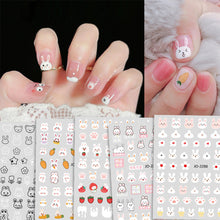 Load image into Gallery viewer, Cute Cartoon Rabbit Nail Stickers Small Pattern Nail Enhancement Adhesive Stickers Nail Art Decoration Stickers
