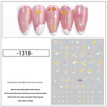 Load image into Gallery viewer, Colorful Cute Nail Stickers Cloud Star Love Rainbow Manicure Stickers Nail Art Decoration Adhesive Stickers
