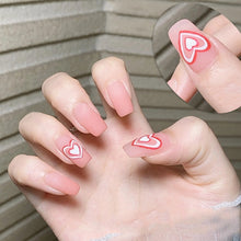 Load image into Gallery viewer, Candy Color Cute Nail Stickers Gradual Love Nail Enhancement Adhesive Stickers Manicure Art Decoration
