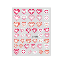 Load image into Gallery viewer, Candy Color Cute Nail Stickers Gradual Love Nail Enhancement Adhesive Stickers Manicure Art Decoration
