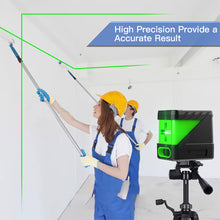Load image into Gallery viewer, 2 Lines Mini Green Laser Level Vertical &amp; Horizontal Cross Line Super Powerful Laser Beam Line Without Battery
