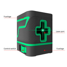 Load image into Gallery viewer, 2 Lines Mini Green Laser Level Vertical &amp; Horizontal Cross Line Super Powerful Laser Beam Line With Battery Charger
