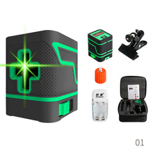 Load image into Gallery viewer, 2 Lines Mini Green Laser Level Vertical &amp; Horizontal Cross Line Super Powerful Laser Beam Line With Battery Charger
