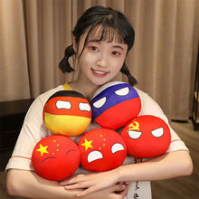 Load image into Gallery viewer, 10cm Creativity Polandball Plush Pendant Country Ball Plush Keyring Gift MINI Ball Toy ITALY Korea USSR Handbag Decorations Keychain
