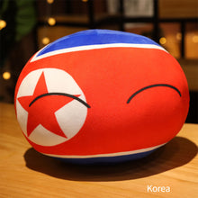 Load image into Gallery viewer, 10cm Creativity Polandball Plush Pendant Country Ball Plush Keyring Gift MINI Ball Toy ITALY Korea USSR Handbag Decorations Keychain
