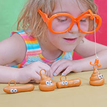 Load image into Gallery viewer, Funny Poop Fishing Game Kids Glasses Hook Poops Game Party Props Glasses Hanging Poop Head Sports Office Interactive Toys
