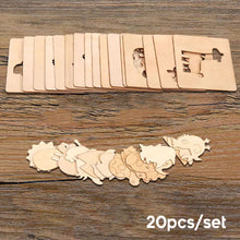 Load image into Gallery viewer, 20pcs Montessori Toys Wooden Kids Drawing Toys DIY Painting Template Stencils Coloring Puzzle Learning Educational Toys for Children Gift
