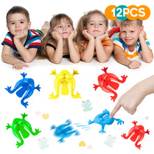 Load image into Gallery viewer, 12Pcs Jumping Frog Toys Parent-child Bounce Frogs Fidget Toys Stress Reliever Novelty Toys for Children Birthday Party Gift
