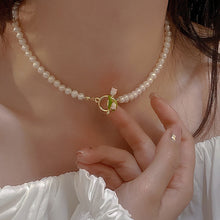 Load image into Gallery viewer, Hand-painted Pearl Tulip Necklace Beautiful Woman Fairy Temperament Small Crowd Design High-grade Sweet Neck Chain Collar
