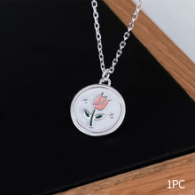 Load image into Gallery viewer, Enamel Color Drop-glaze Tulip Round Brand Necklace Design Fashion Love Collar Chain Women Necklace Jewlery
