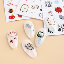 Load image into Gallery viewer, 3D Back Glue Nail Enhancement Sticker Color Cute Cartoon Dinosaur Friends Baby Back Glue Nail Art Decoration Stickers
