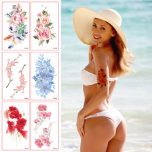 Load image into Gallery viewer, Small Fresh Tattoo Sticker Waterproof Durable Snake Pistol for Men and Women Color Artistic Flower Totem Waterproof Tattoo Sticker
