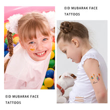 Load image into Gallery viewer, Children Moon Tattoo Stickers Face Stickers Ramadan Party Waterproof Tattoo Stickers Creativesummer Fashion Tattoo Stickers

