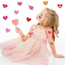 Load image into Gallery viewer, Children's Colorful Love Heart Tattoo Stickers Valentine's Day Mother's Day Face Stickers Heart Tattoo Stickers
