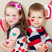 Load image into Gallery viewer, Children's Colorful Love Heart Tattoo Stickers Valentine's Day Mother's Day Face Stickers Heart Tattoo Stickers
