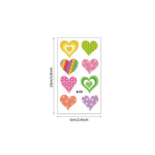 Load image into Gallery viewer, Children's Colorful Love Heart Tattoo Stickers Valentine's Day Mother's Day Face Stickers Heart Tattoo Stickers
