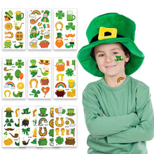 Load image into Gallery viewer, Children's St. Patrick's Day Theme Tattoo Sticker Clover Face Sticker Irish Day Tattoo Sticker Creative Children Tattoo Sticker
