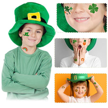 Load image into Gallery viewer, Children's St. Patrick's Day Theme Tattoo Sticker Clover Face Sticker Irish Day Tattoo Sticker Creative Children Tattoo Sticker
