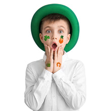 Load image into Gallery viewer, Children's St. Patrick's Day Theme Tattoo Sticker Clover Face Sticker Irish Day Tattoo Sticker Creative Children Tattoo Sticker
