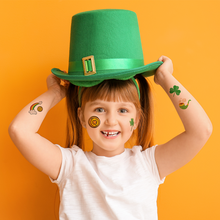 Load image into Gallery viewer, Children's St. Patrick's Day Theme Tattoo Sticker Clover Face Sticker Irish Day Tattoo Sticker Creative Children Tattoo Sticker
