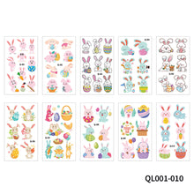 Load image into Gallery viewer, Children's Easter Rabbit Tattoo Sticker Kids Cute Animals Carrot Waterproof Sweatproof Tattoo Stickers Temporary Body Art Tattoo
