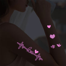 Load image into Gallery viewer, Valentine's Day Luminous Powder Tattoo Stickers Nightclub Bar Music Festival Party Men and Women Fluorescent Tattoo Stickers
