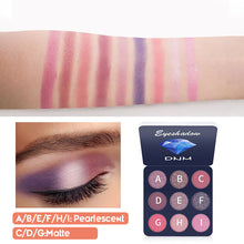 Load image into Gallery viewer, Colorful 9-color Eye Shadow Plate Waterproof Pearlescent Matte Pumpkin Color Earth Color Nine Palace Grid Makeup Plate
