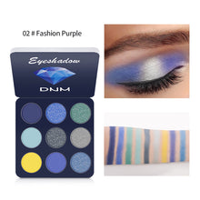 Load image into Gallery viewer, Colorful 9-color Eye Shadow Plate Waterproof Pearlescent Matte Pumpkin Color Earth Color Nine Palace Grid Makeup Plate
