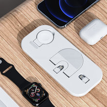 Load image into Gallery viewer, 3 in 1 Wireless Charger Foldable Fast Charging Station for iPhone 14 13 12 11 Pro Max X XS XR 8 Plus Apple Watch 8 7 Airpods Pro
