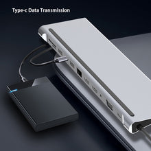 Load image into Gallery viewer, USB C Dock Dual HDMI-compatible VGA USB Hub Adapter Type C Laptop Docking Station For HP Elitebook Dell XPS Lenovo ThinkPad Asus
