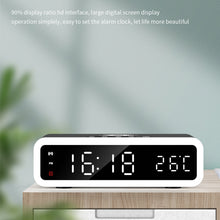 Load image into Gallery viewer, Electric Alarm Clock LED With Wireless Charger Desktop Digital Despertador Thermometer Clock HD Mirror Clock Watch Table Decor

