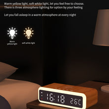 Load image into Gallery viewer, Electric Alarm Clock LED With Wireless Charger Desktop Digital Despertador Thermometer Clock HD Mirror Clock Watch Table Decor
