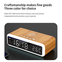 Load image into Gallery viewer, Electric Alarm Clock LED With Wireless Charger Desktop Digital Despertador Thermometer Clock HD Mirror Clock Watch Table Decor
