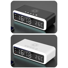 Load image into Gallery viewer, Electric Alarm Clock LED With Wireless Charger Desktop Digital Despertador Thermometer Clock HD Mirror Clock Watch Table Decor
