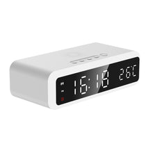 Load image into Gallery viewer, Electric Alarm Clock LED With Wireless Charger Desktop Digital Despertador Thermometer Clock HD Mirror Clock Watch Table Decor
