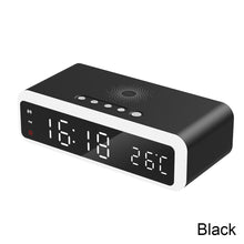 Load image into Gallery viewer, Electric Alarm Clock LED With Wireless Charger Desktop Digital Despertador Thermometer Clock HD Mirror Clock Watch Table Decor
