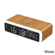 Load image into Gallery viewer, Electric Alarm Clock LED With Wireless Charger Desktop Digital Despertador Thermometer Clock HD Mirror Clock Watch Table Decor
