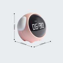 Load image into Gallery viewer, Cute Expression Alarm Clock Bedside Voice Control Night Light USB Chargeable Child Snooze Alarm Clock Kid Gift Digital LED Clock
