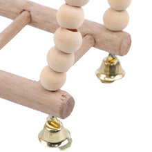 Load image into Gallery viewer, Natural Wooden Parrots Swing Toy Birds Parakeet Perch Hanging Swings Cage With Colorful Beads Bells Toys Parrot Cage Decoration Bird Supplies
